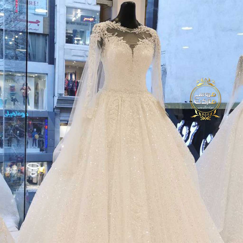لباس عروس پارچه شاین