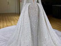 لباس عروس عربی دو دامنه