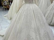 لباس عروس تمام شاین یقه هفت