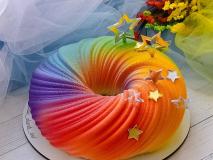 کیک فانتزی رنگی