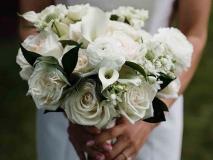 مدل دسته گل سفید عروس