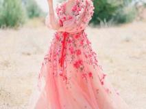 لباس عروس گل گلی