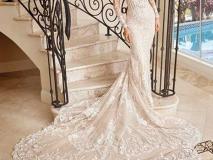 لباس عروس ماهی یقه آف شولدر