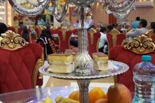 تصویر بند انگشتی  میوه‌آرایی مجلل و تازه در مراسم‌های باغ تالار نگین ورامین
