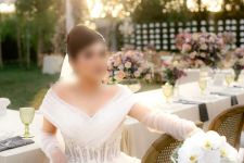 تصویر بند انگشتی میزآرایی حرفه‌ای در فضای باز باغ تالار دیاموند