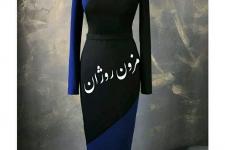 تصویر بند انگشتی پبراهن شب آستین بلند