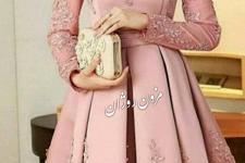 تصویر بند انگشتی پیراهن شب مدل عروسکی