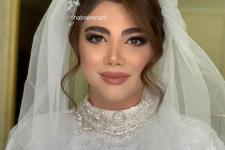 تصویر بند انگشتی آرایش کلاسیک عروس