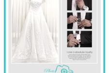 تصویر بند انگشتی عکاسی از لباس عروس