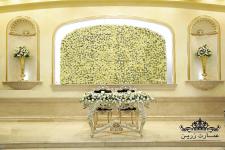 تصویر بند انگشتی جایگاه عروس و داماد در تالار پذیرایی عمارت زرین